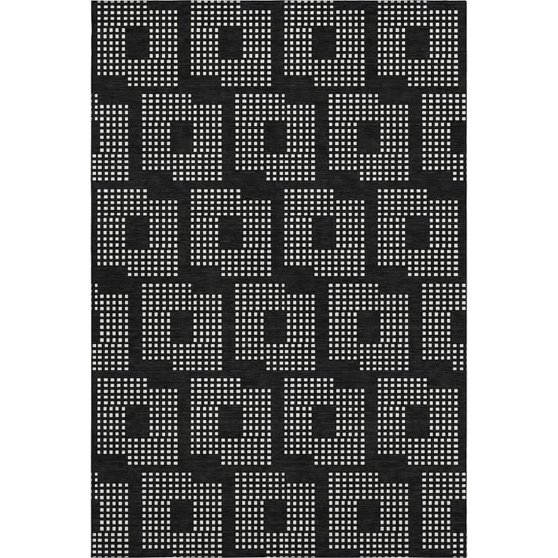 Premium Washable Super Soft Modern Houndstooth Mayfield Rug
