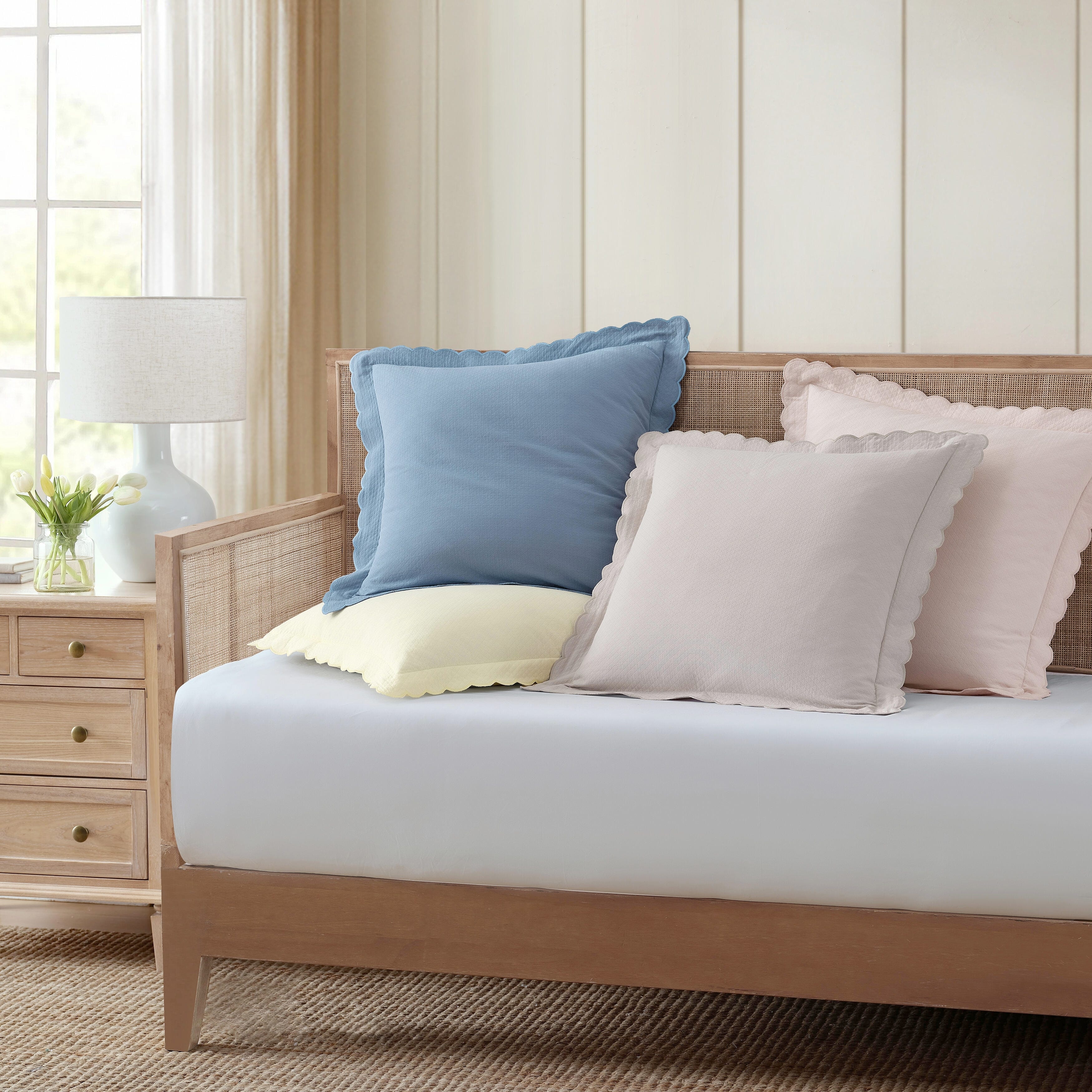 Martha Stewart Signature Scallop 2 Piece Euro Sham Set