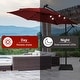 preview thumbnail 42 of 64, Ainfox 10 ft. Patio Offset Solar LED Umbrellas Cantilever Outside Umbrellas with Base