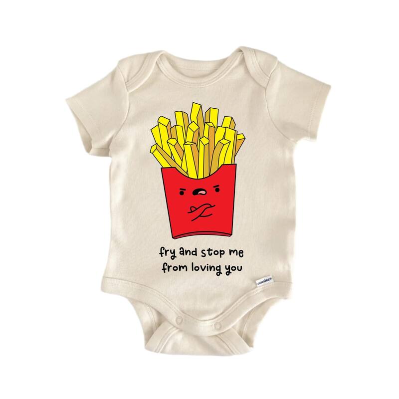 Fry And Stop Me Best Friends Bff Bestie Valentine's Day - Baby Boy Girl Bodysuit - White - 6-9M