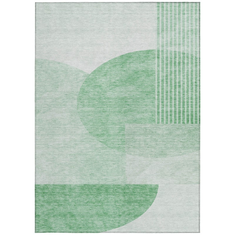 HomeRoots Geometric Transitional Rectangle Outdoor Rug