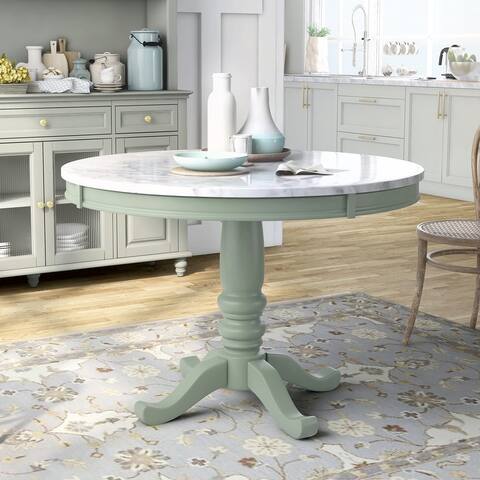Furniture of America Ten Country 42-inch Pedestal Round Dining Table