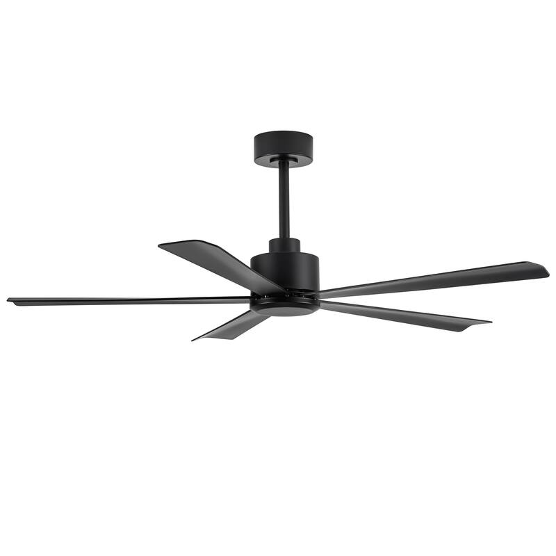 52 Inch Black/Gold Ceiling Fan with Remote Without Light(5-Blade)