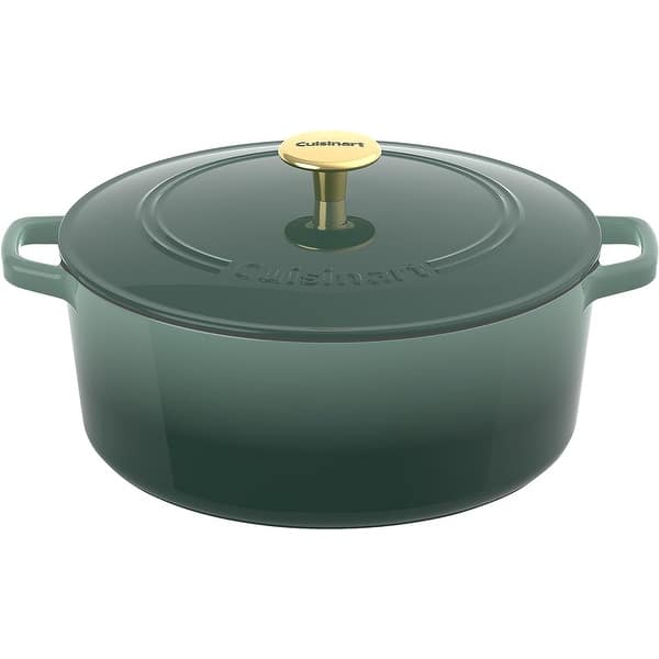 slide 1 of 1, Cuisinart Chef's Classic Enameled Cast Iron 7-Quart Round Covered Casserole, Seaglass Teal