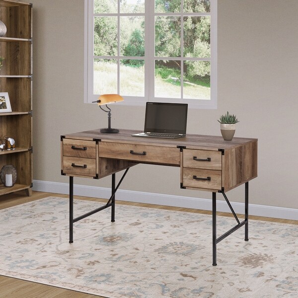 Saint Birch Cambridge Modern Farmhouse 47 Inches 5 Drawer Writing Desk Bed Bath Beyond 32328744