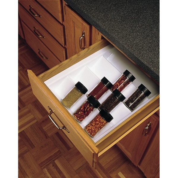 Rev-A-Shelf ST-2-52 ST2 Series Trimmable Individual Spice Drawer - Glossy White
