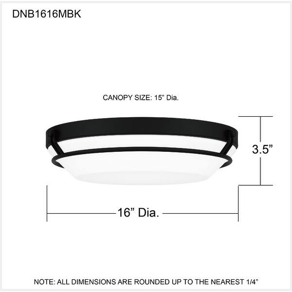 Dunbar Integrated LED Matte Black Flush Mount