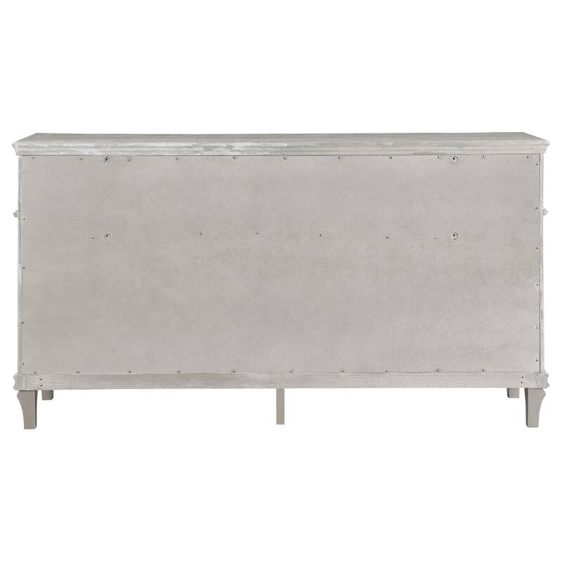 Evangeline Modern Classic Wood 9-drawer Bedroom Dresser Silver Oak