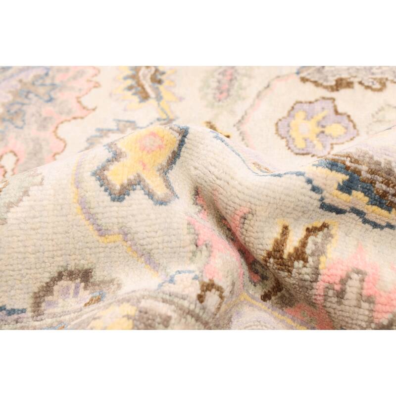 ECARPETGALLERY Hand-knotted Modern Oushak Light Blue Wool Rug - 8'0 x 10'0