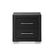 preview thumbnail 14 of 14, Furniture of America Alaric Modern Black Solid Wood Nightstand with 2 Drawers and USB Ports