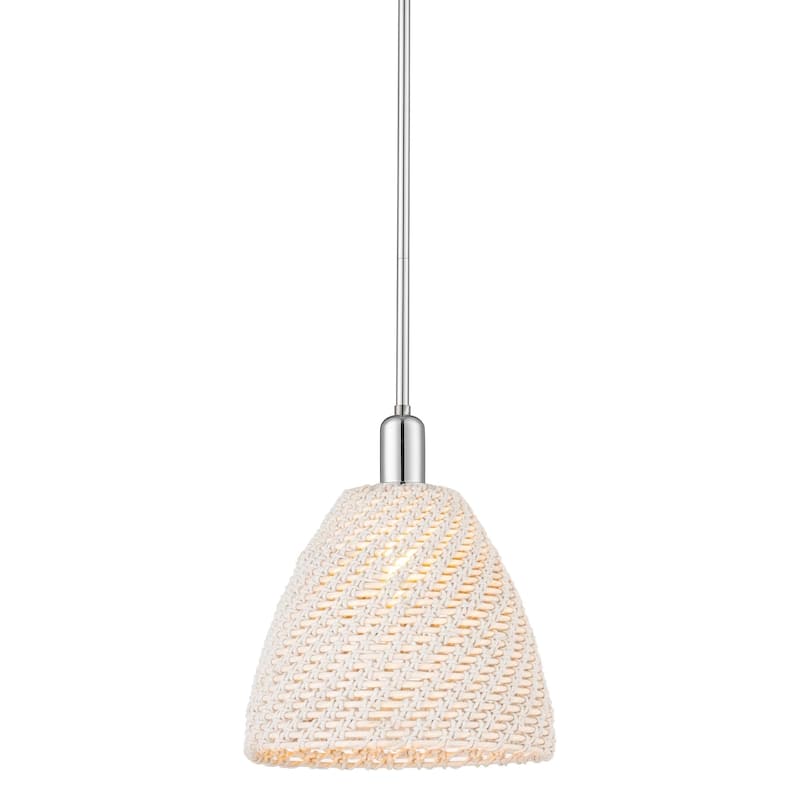 Innovations Lighting 716-1S-14-12 Natural Ballston Dome Pendant - Polished Chrome / Natural