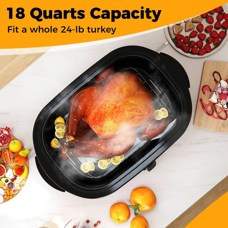 Costway 18 QT Electric Roaster Oven with Self-Basting Lid, Removable - See Details