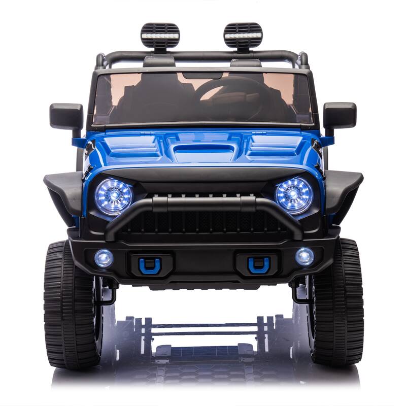 24V Electric Ride-On Truck for Kids, Two-Seater, Parental Remote Control, MP3, Bluetooth, Ages 3+