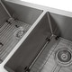 preview thumbnail 5 of 9, ZLINE 36" Courchevel Farmhouse Apron Mount Double Bowl Scratch Resistant Stainless Steel Kitchen Sink with Bottom Grid