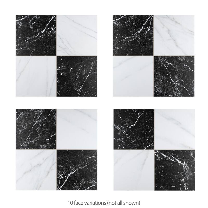 Merola Tile Merzoni Checker Ruzzini 17-7/8" x 17-7/8" Porcelain Floor and Wall Tile