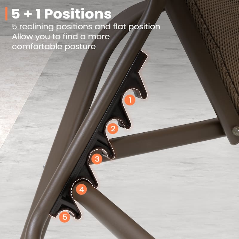 Pellebant Outdoor Patio Adjustable Chaise Lounge Chairs