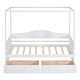 preview thumbnail 6 of 17, Twin Wooden Canopy Bed With Beautiful Finish,Sleek Exterior Profile, Built-In Backrest,With Clean Lines For Timeless Look,White