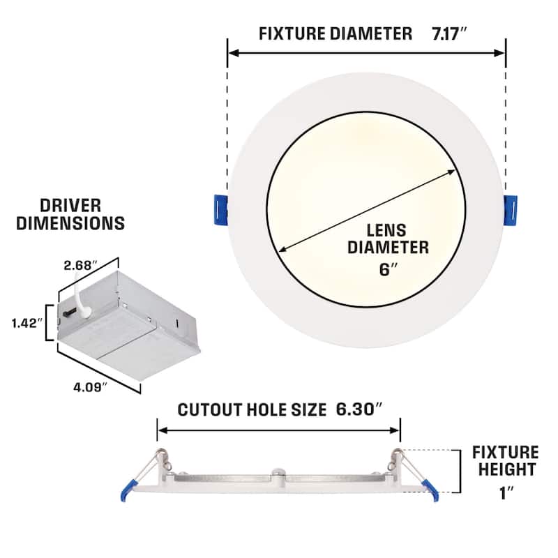 Westinghouse Lighting 10-Watt (65-Watt Equivalent) Slim Recessed LED Downlight, Color Temperature Selectable