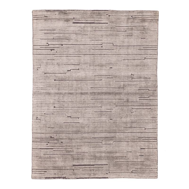 ECARPETGALLERY Hand Loomed Elysian Grey Rug - 5'1 x 6'10