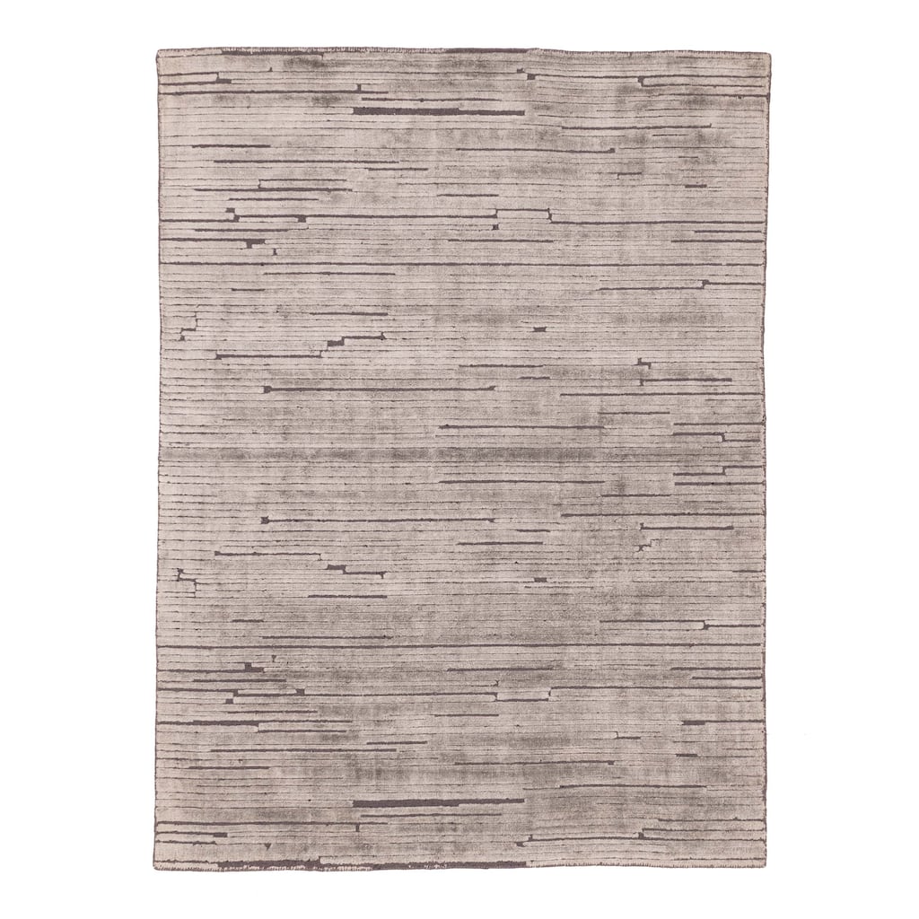 ECARPETGALLERY Hand Loomed Elysian Grey Rug - 5'1 x 6'10
