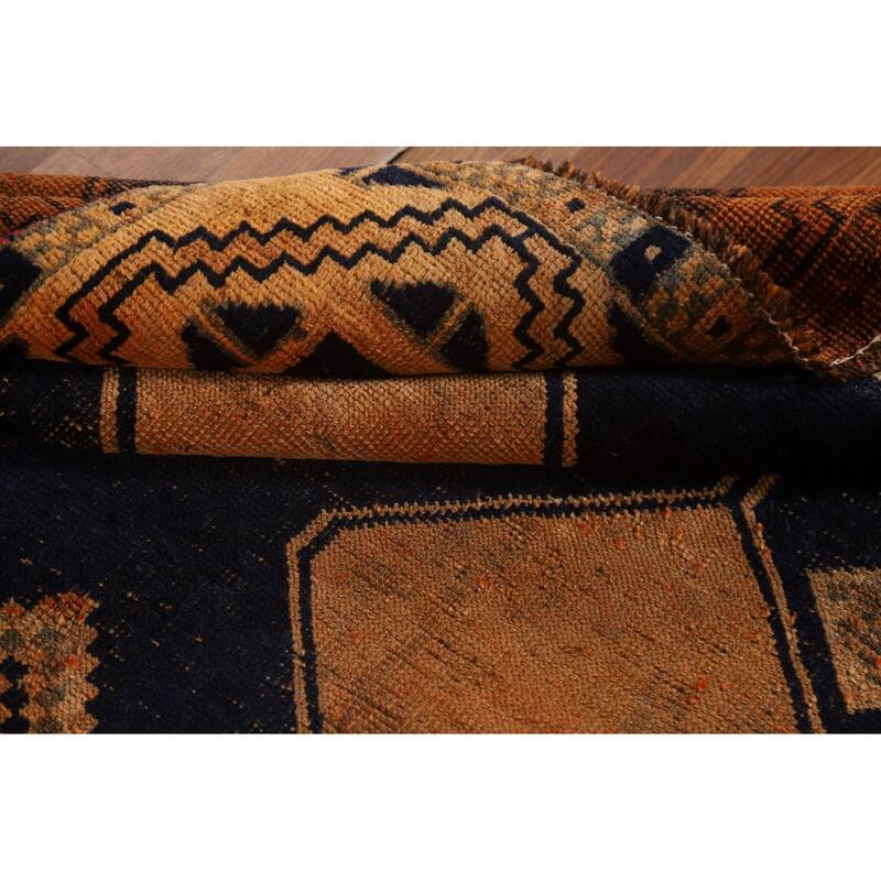 Geometric Lori Persian Antique Area Rug Handmade Wool Carpet - 4'3"x 7'0"