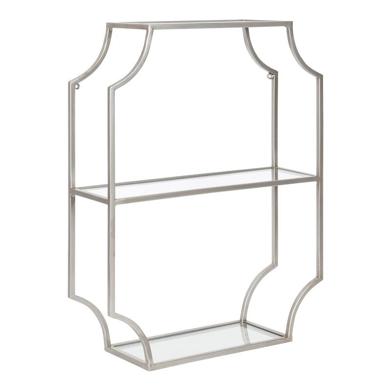 Kate and Laurel Ciel Metal Wall Shelf - 18x24 - Silver