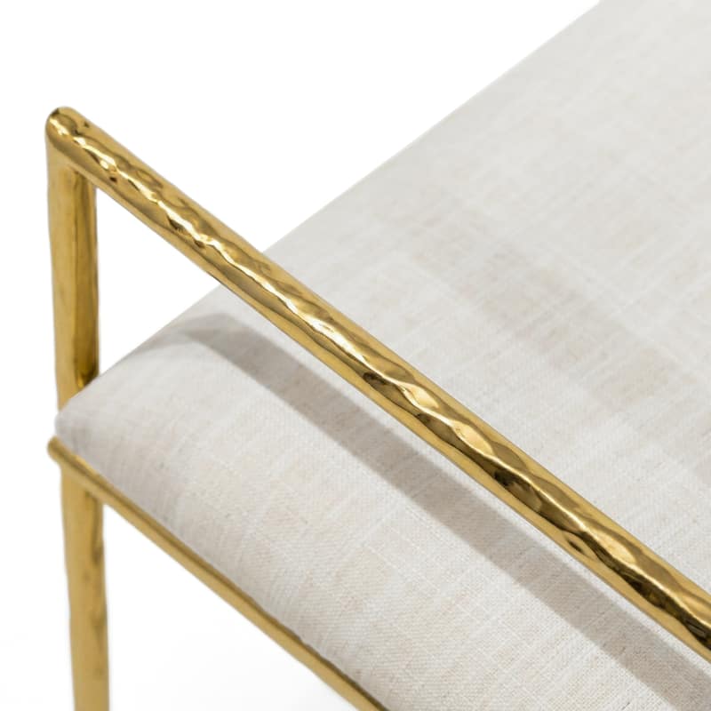 Furniture of America Zayen Modern 59-inch Metal Padded Upholstered Accent Bench