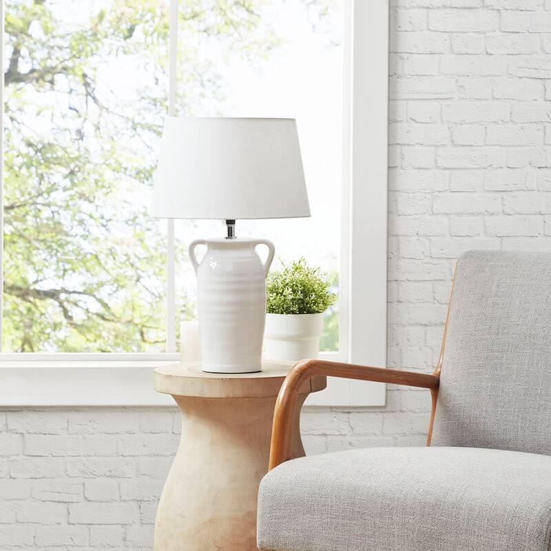 Contour Ceramic Table Lamp - Ivory