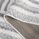 preview thumbnail 38 of 96, SAFAVIEH Border & Stripe Shag Eirny Modern 1.4-inch Thick Rug