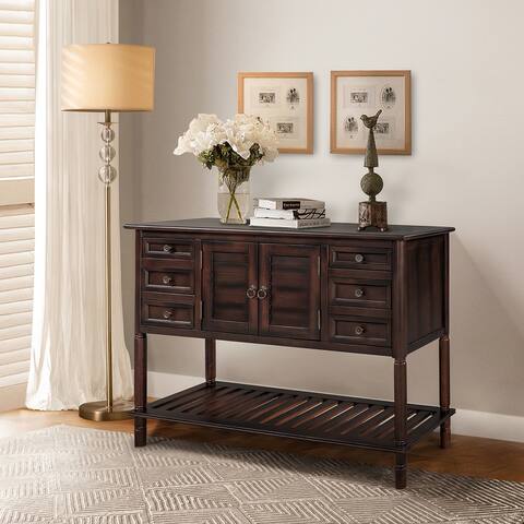 Remulus 45"in.Console Table with Drawers and Shelves