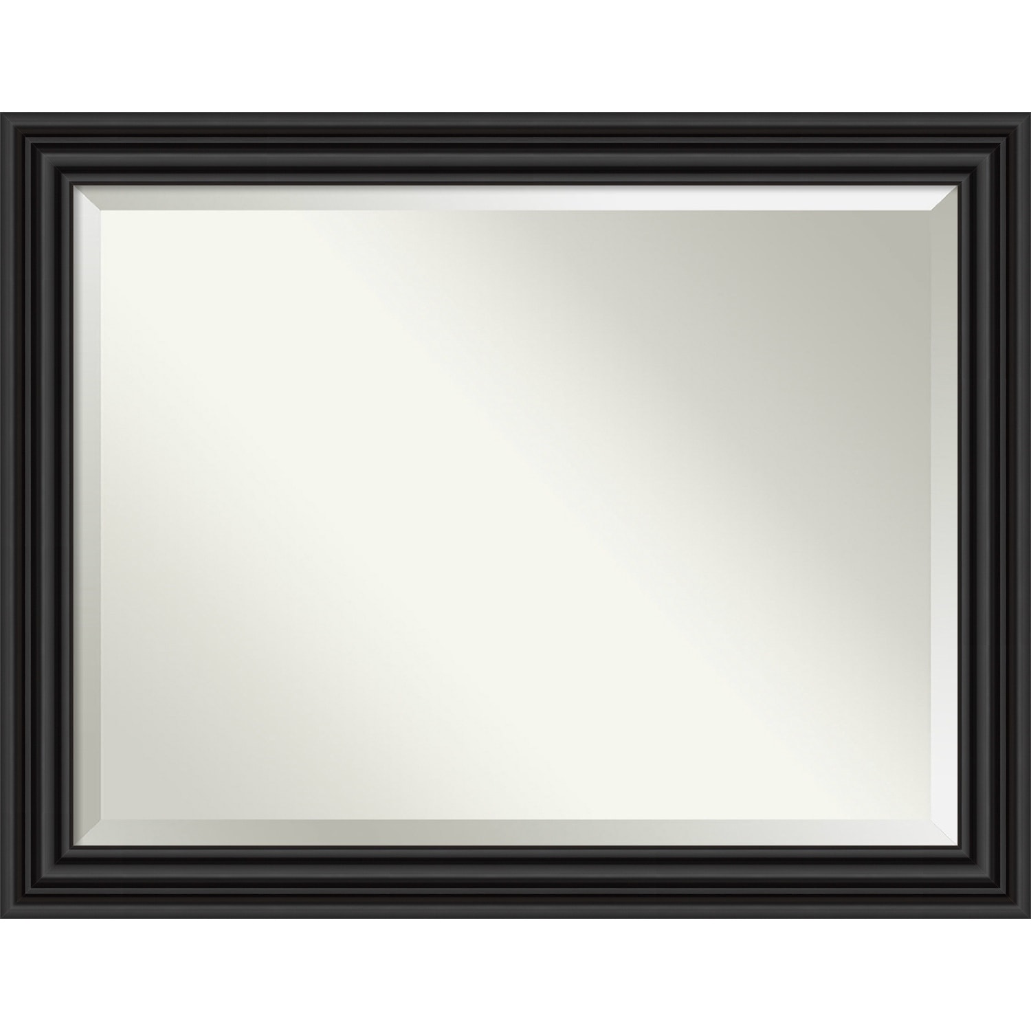 Beveled Bathroom Wall Mirror - Colonial Black Frame