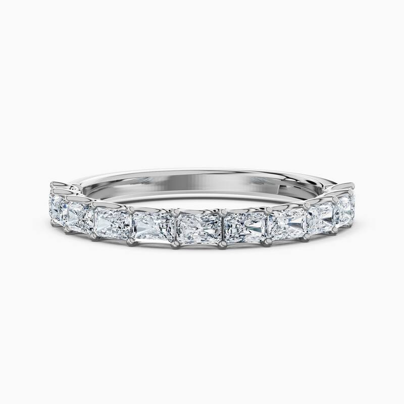 Auriya 14k Gold Radiant East-West Lab Grown Diamond Half Eternity Band 1.10 - 3.75 ct. tw. (F-G, VS) - 1.10 ct. wt. - 6.5 - White