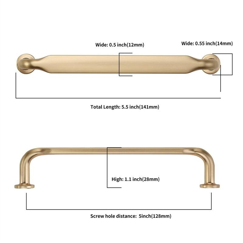 10 Pack 5 Inch Cabinet Pulls - 5"L x 1"W