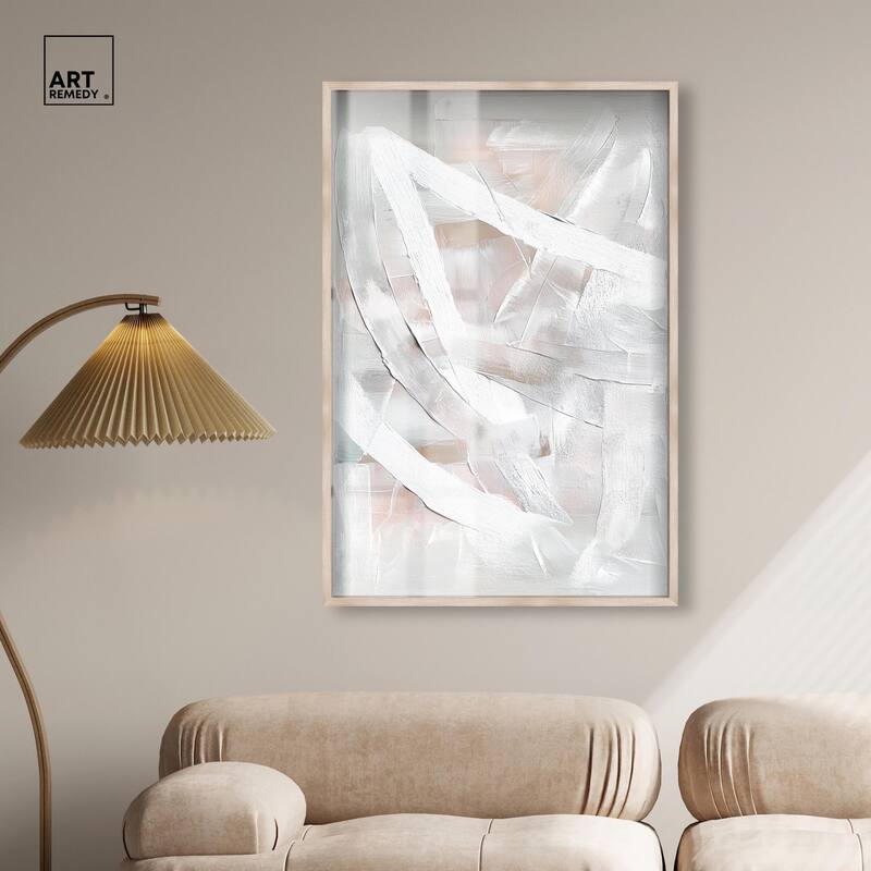Thick White Texture I Shadowbox by Art Remedy