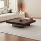 preview thumbnail 14 of 29, 43" Mid Century Modern Square Coffee Table, Carbon Steel Legs