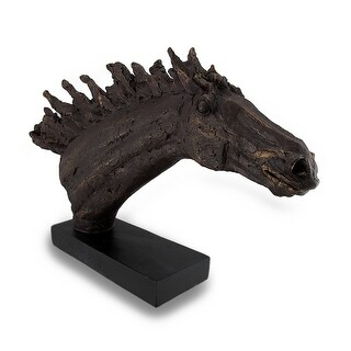 resin horse head statue