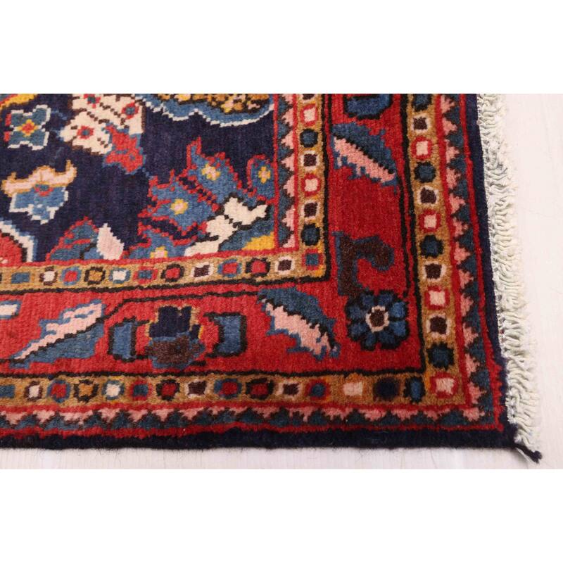 ECARPETGALLERY Hand-knotted Andelz Dark Navy Wool Rug - 3'3 x 10'6