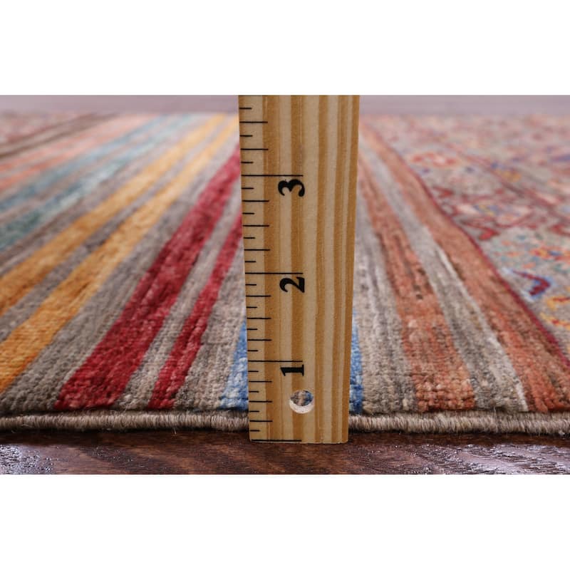 Golden Nile Khorjin Persian Gabbeh Handmade Wool Rug - 2' 7" X 3' 9"