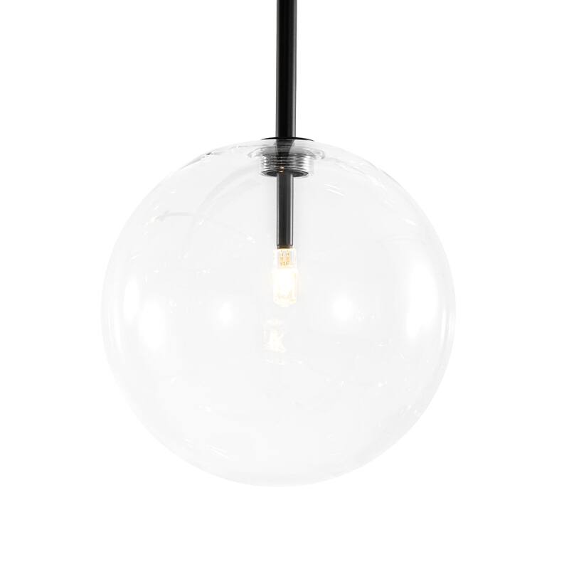 Glam 12-Light Linear Clear Glass Bubble Sputnik Island Chandelier