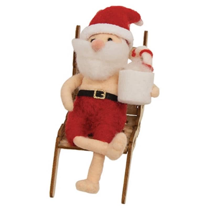Felted Beach Chair Santa - Multi