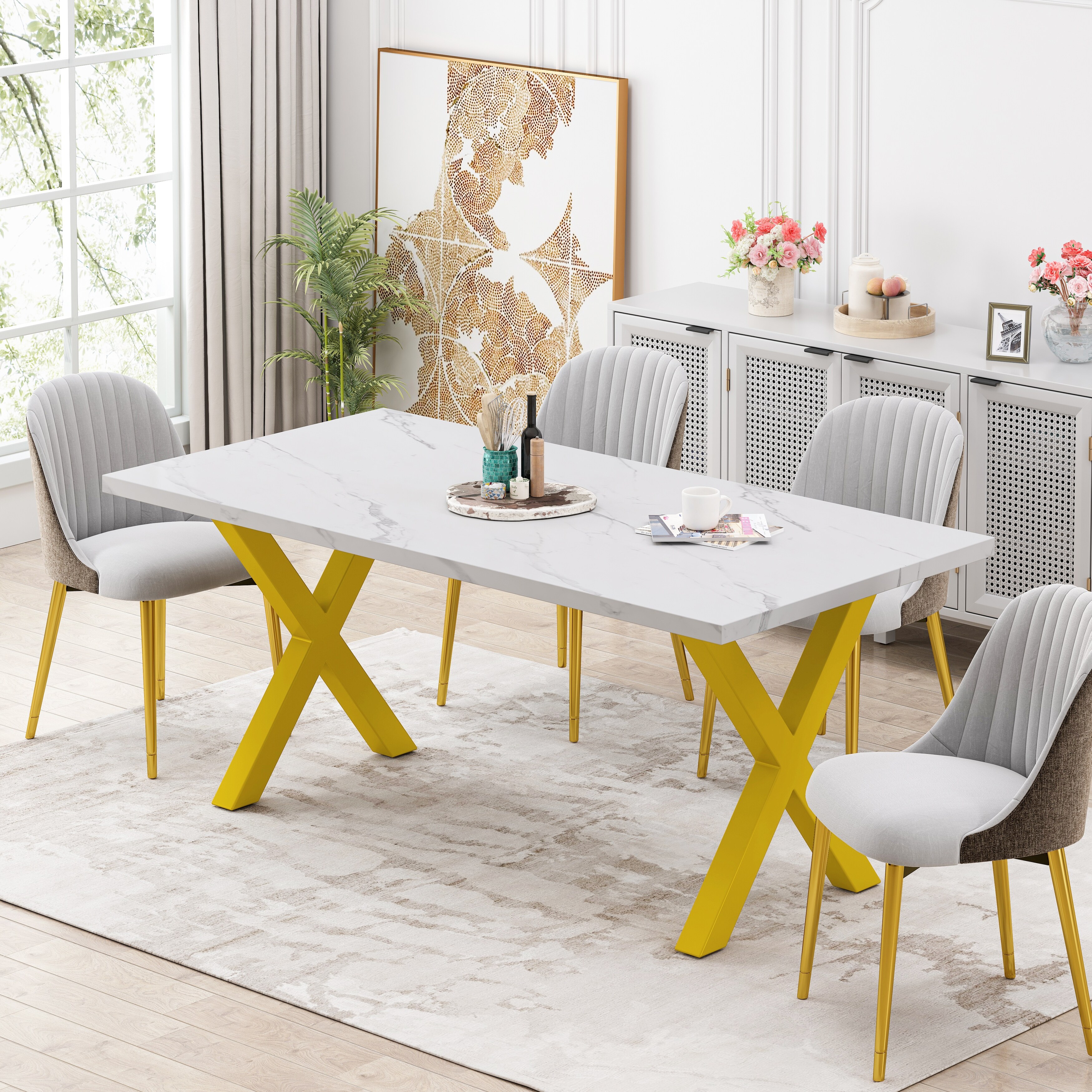 Luxury counter 2025 height dining sets