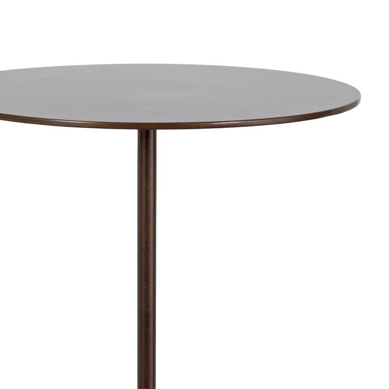 Kate and Laurel Joya Carved Wood and Metal Drink Table