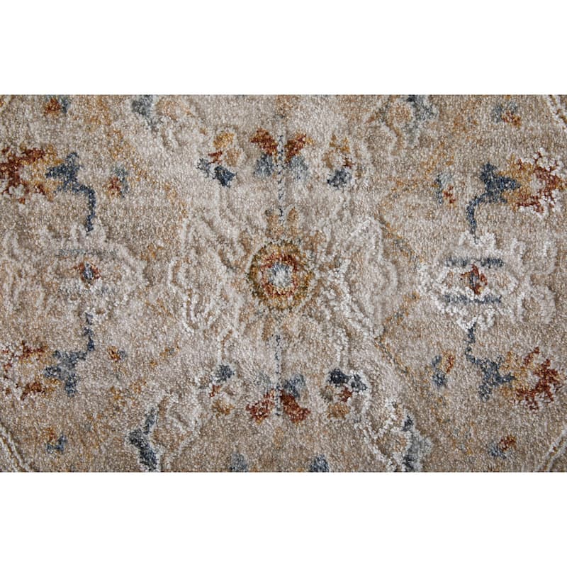 Grand Bazaar Hyannis Machine Made Distressed Transitional Area Rug