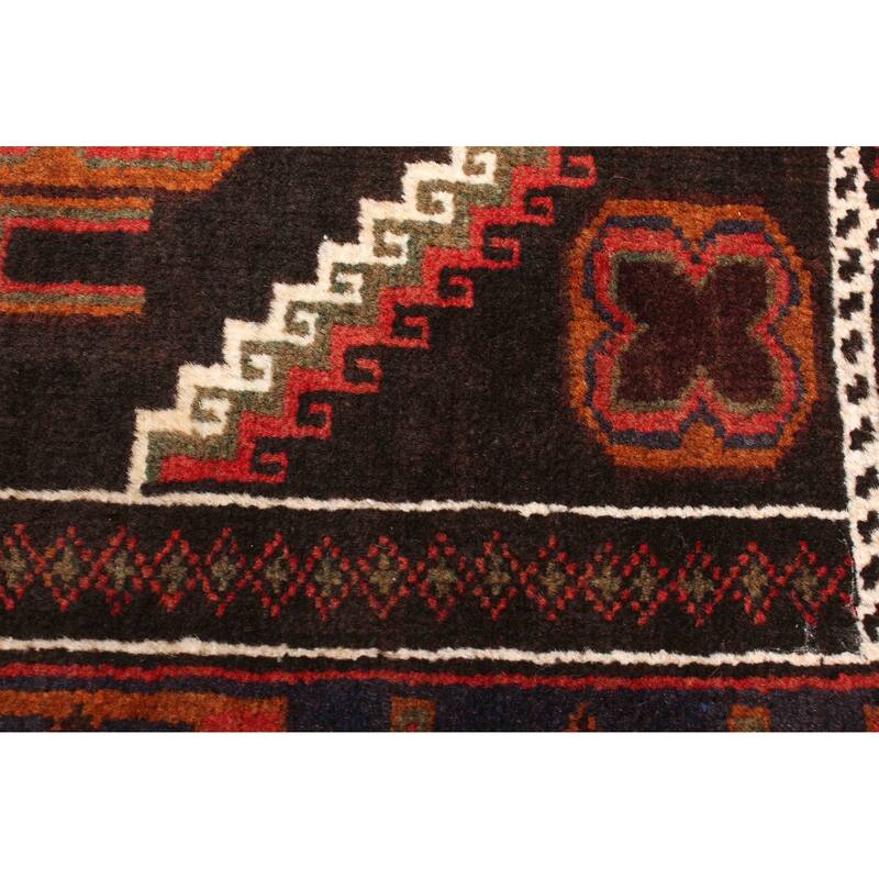 ECARPETGALLERY Hand-knotted Teimani Dark Brown Wool Rug - 3'1 x 5'0