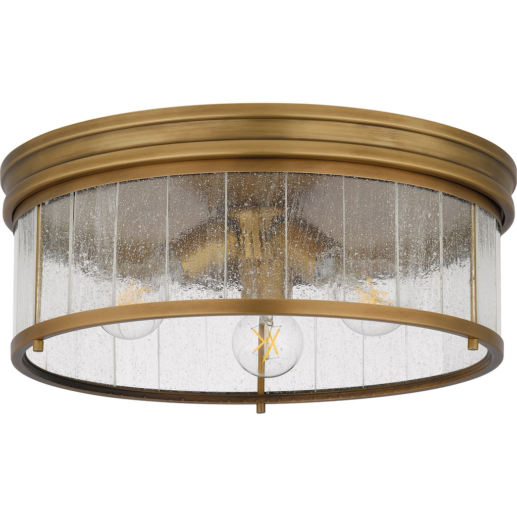 Theodora 3-Light Weathered Brass Flush Mount