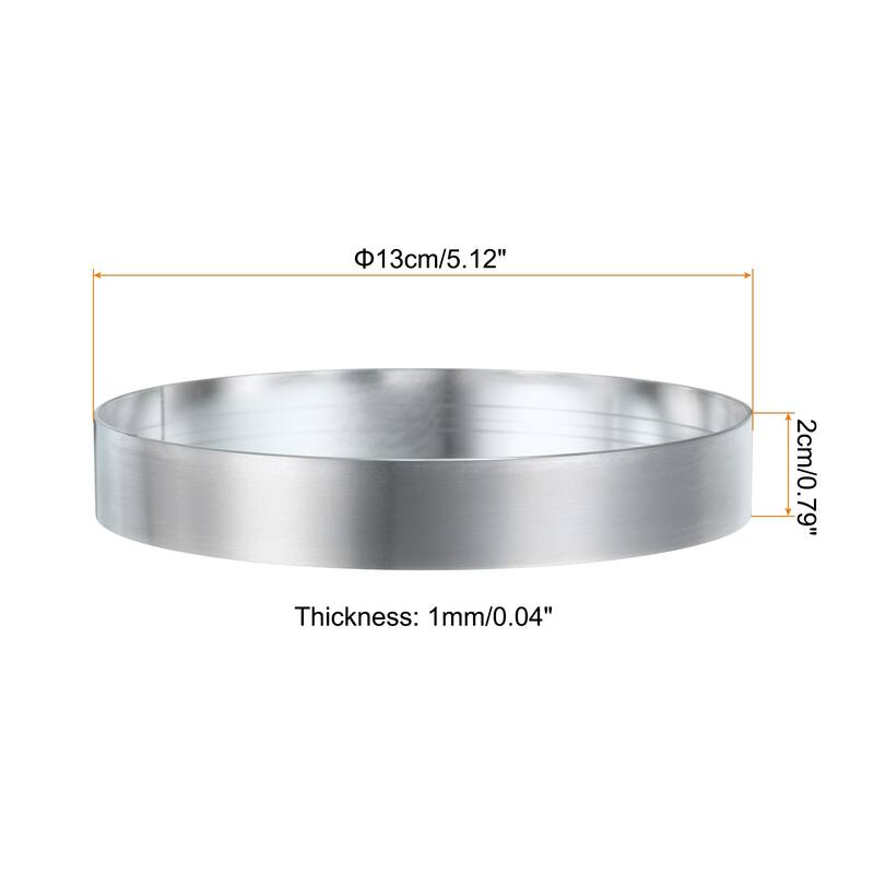 2PCS Round Cake Ring Stainless Steel Pastry Mousse Dessert Ring