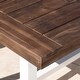 preview thumbnail 10 of 15, Carlisle Outdoor 3 Piece Acacia Picnic Dining Set with Benches by Christopher Knight Home