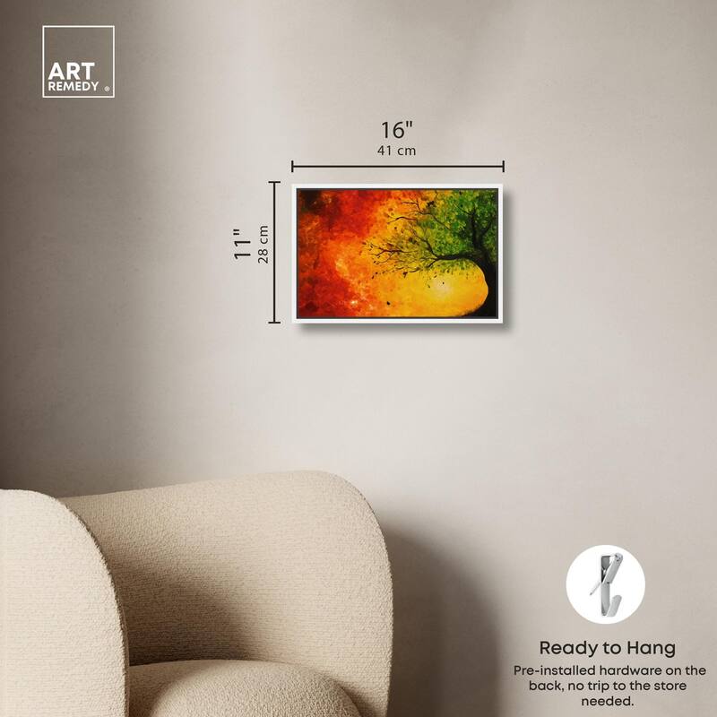 Fire and Ice Tree I Canvas by Art Remedy
