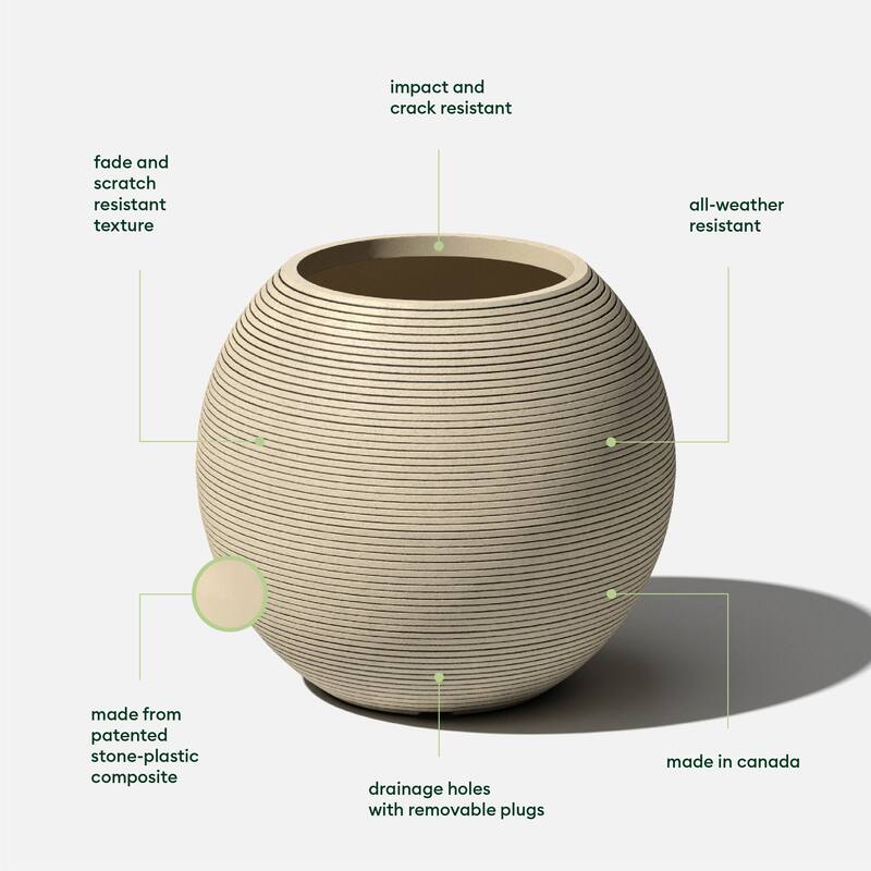 Veradek Strata Series Sphere 18'' Planter