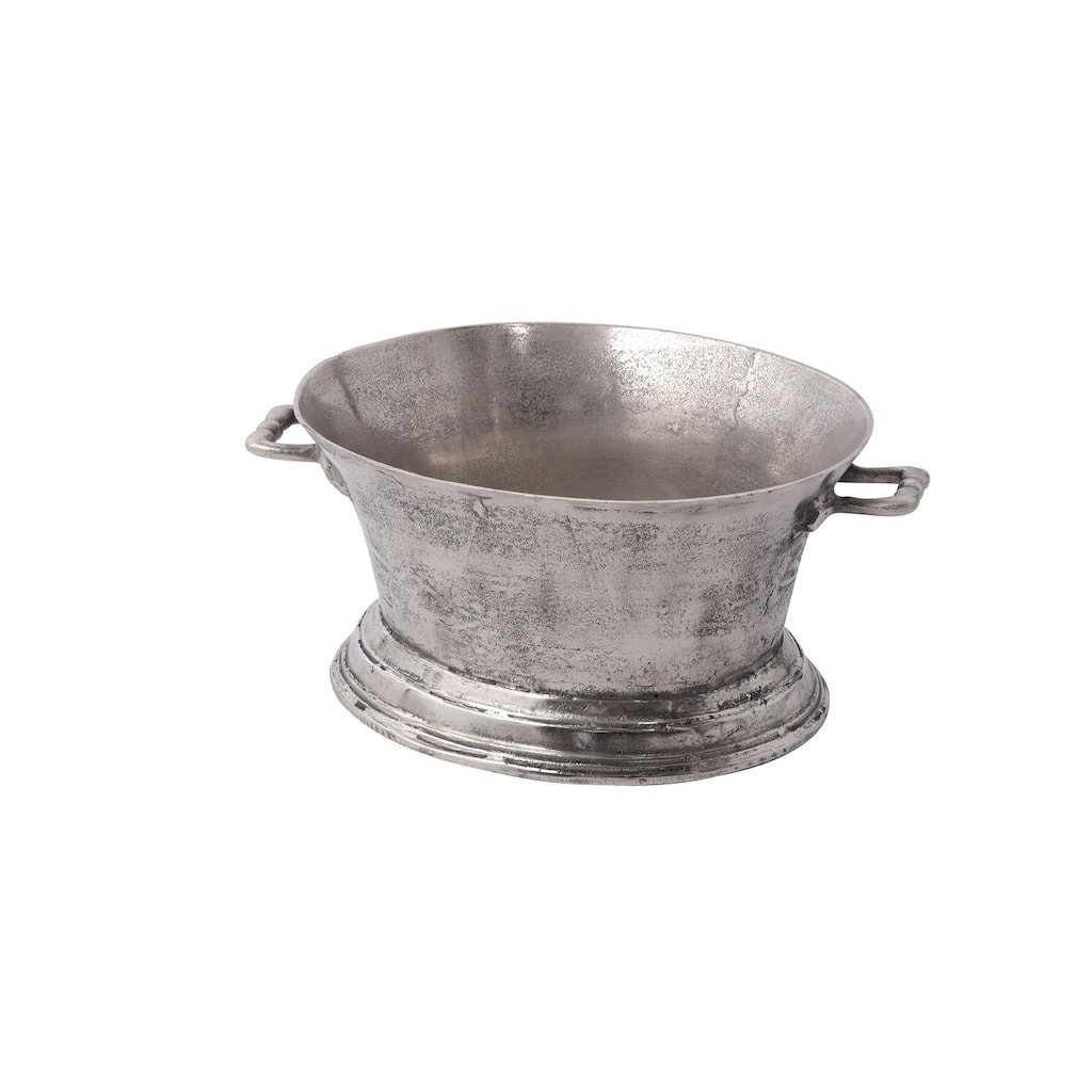 Cast Aluminum Ice Bucket / Wine Cooler Raw Nickel - NICKEL